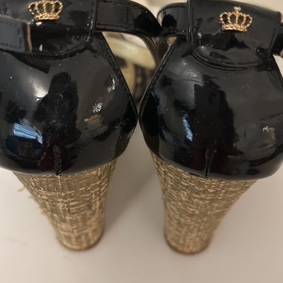 Juicy Couture made in Italy black wedge sandals - Picture 4 of 7